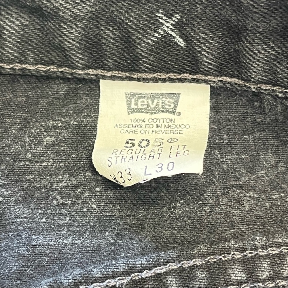 Vintage Levi’s 505 Straight Leg Washed Black Relaxed Dad Jeans Size 33 - Picture 4 of 9